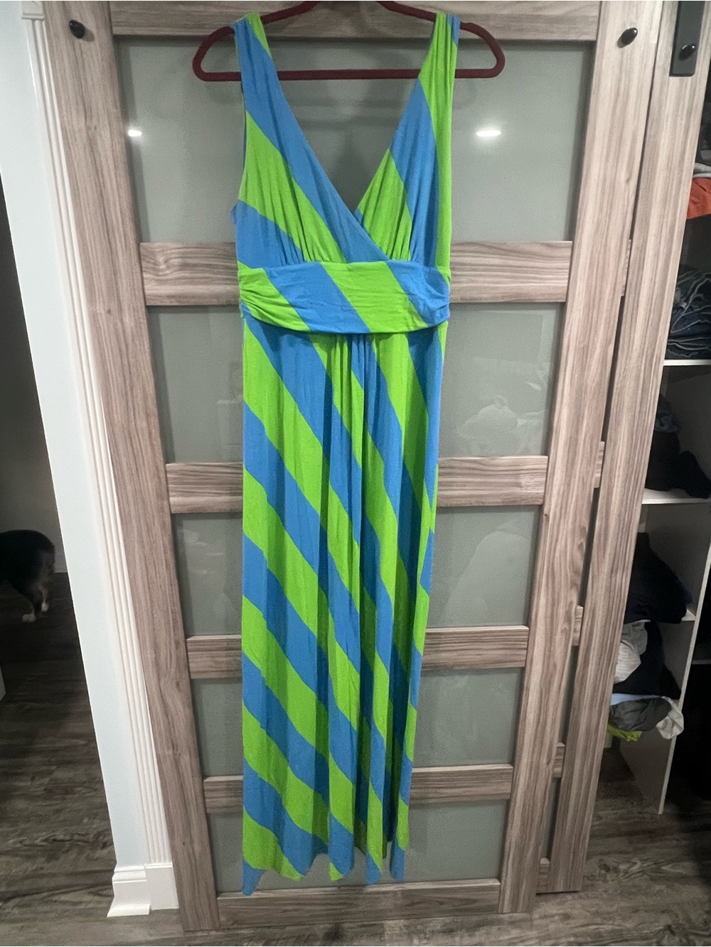 Lilly Pulitzer Blue and Lime Green Dress